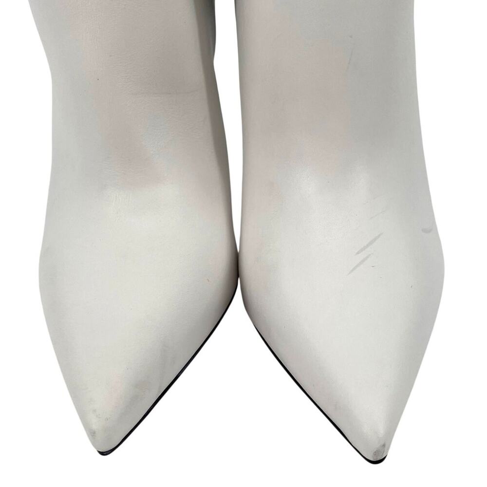 Christian Louboutin Black and White Two-Tone Knee-High Stiletto Boots - Picture 6 of 13